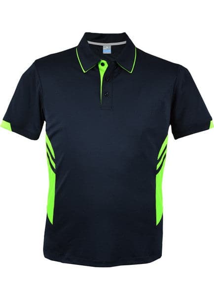 Aussie Pacific Tasman Men's Work Polo Shirt 1311 - Simply Scrubs Australia Navy-Neon-Green-5XL