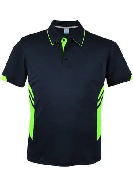 Aussie Pacific Tasman Men's Work Polo Shirt 1311 - Simply Scrubs Australia Navy-Neon-Green-5XL