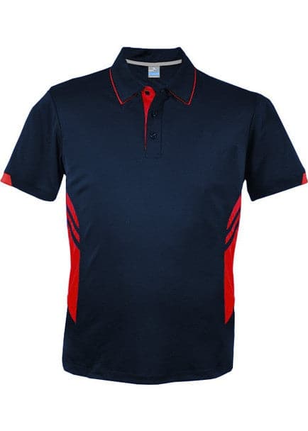 Aussie Pacific Tasman Men's Work Polo Shirt 1311 - Simply Scrubs Australia Navy-Red-5XL