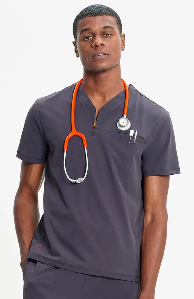 Cherokee Infinity Men's Zip Up Scrub Top IN702A