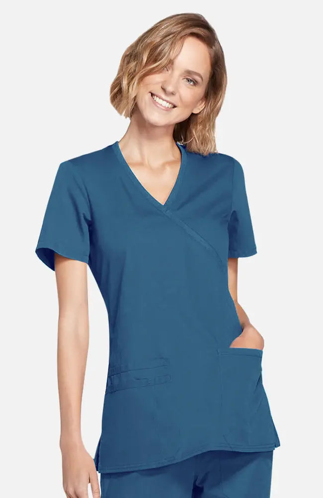 Cherokee Original Women's Mock Wrap Scrub Top WW650 Simply Scrubs Australia