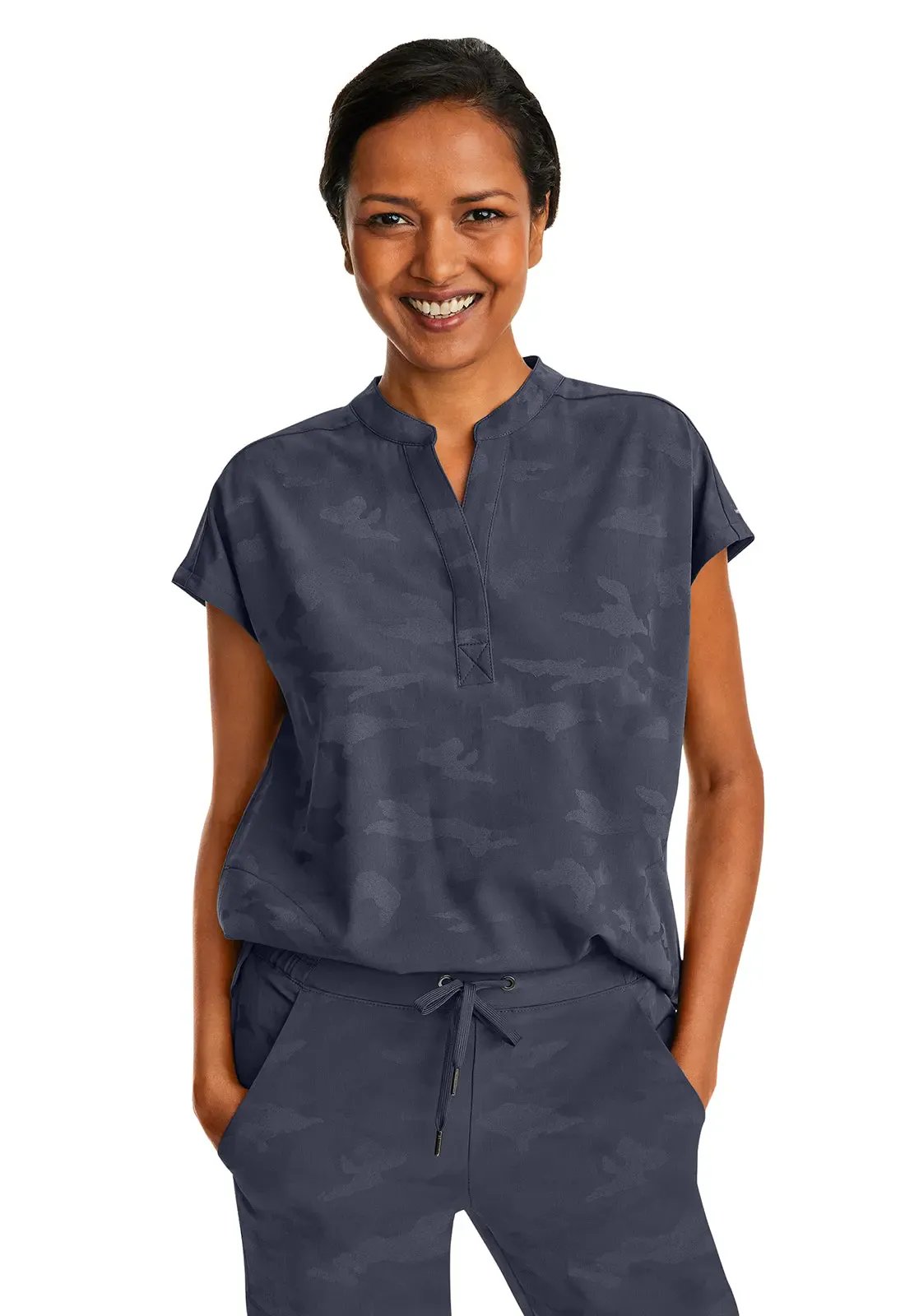 Healing Hands Journey Camo Women's Scrub Top 2352