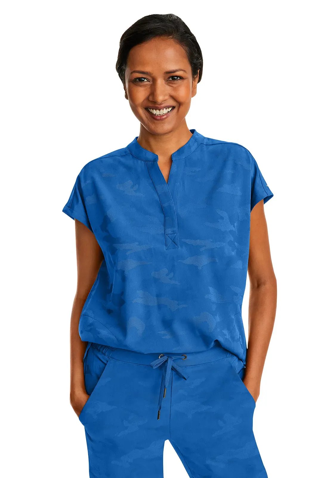 Healing Hands Journey Camo Women's Scrub Top 2352