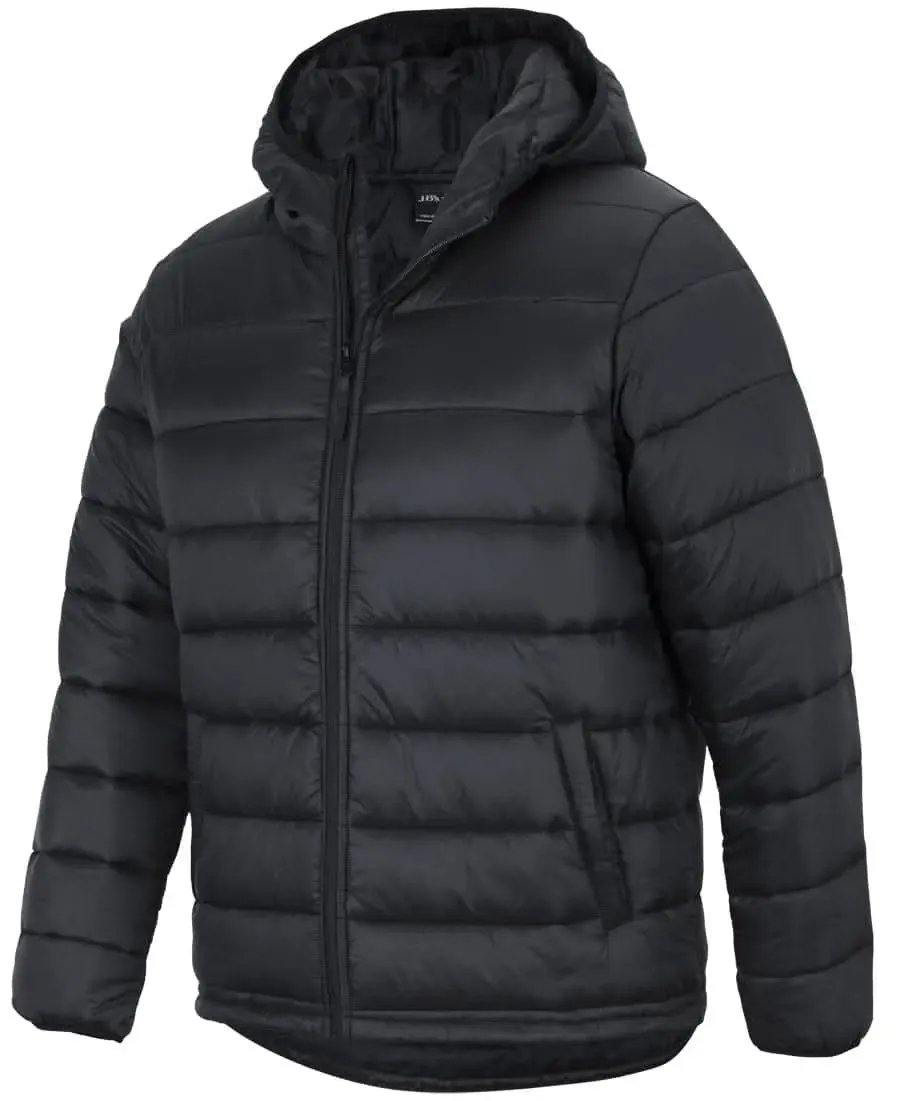Jb's Urban Puffer Hooded Jacket 3AHU in Black