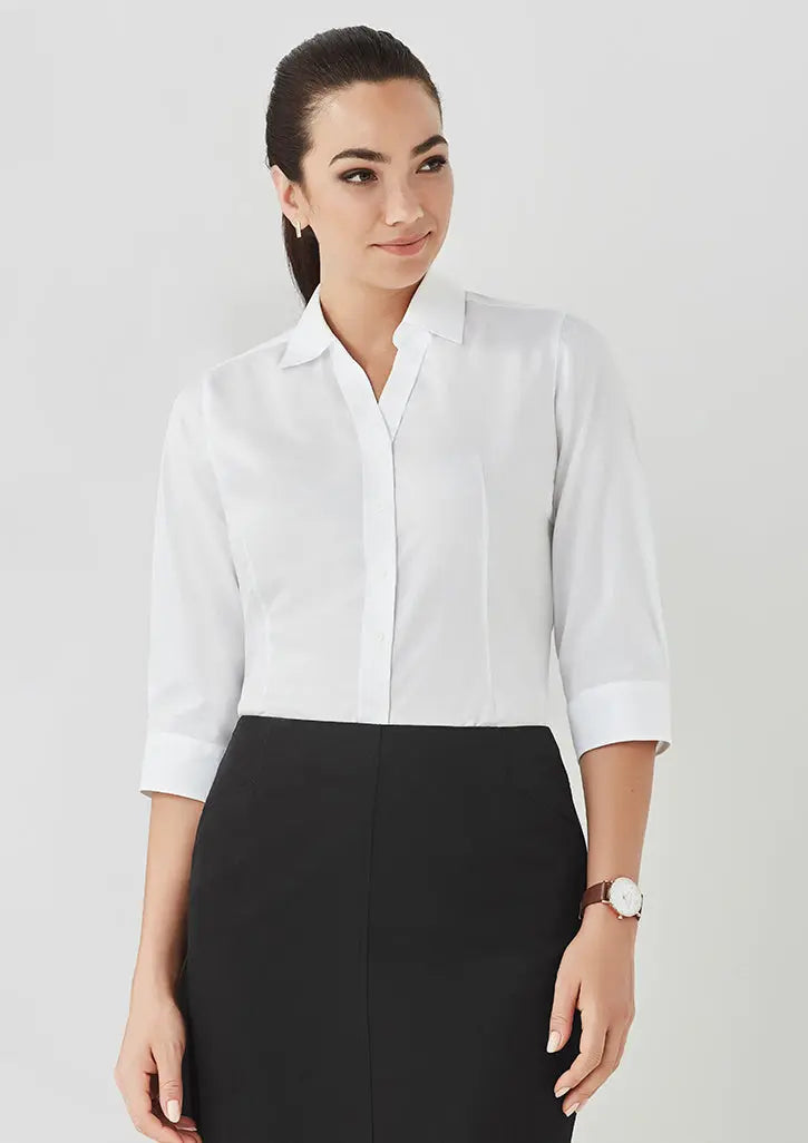 Biz Corporates Hudson Womens 3/4 Sleeve Shirt 40311 Simply Scrubs Australia