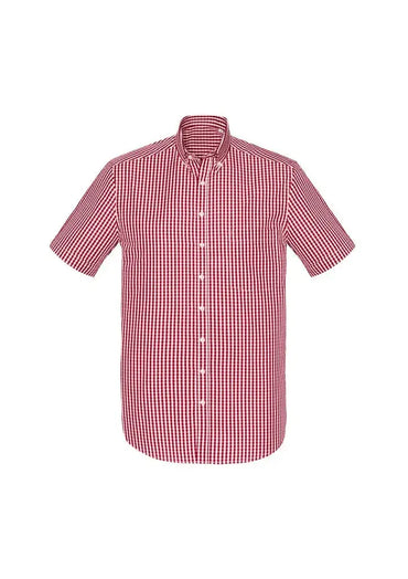 Biz Corporates Springfield Mens Short Sleeve Shirt 43422 Corporate Wear Biz Corporates XS Cardinal Red