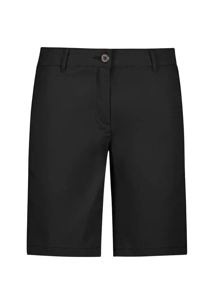 Biz Collection Women’s Lawson Chino Shorts BS021L Black - Simply Scrubs Australia
