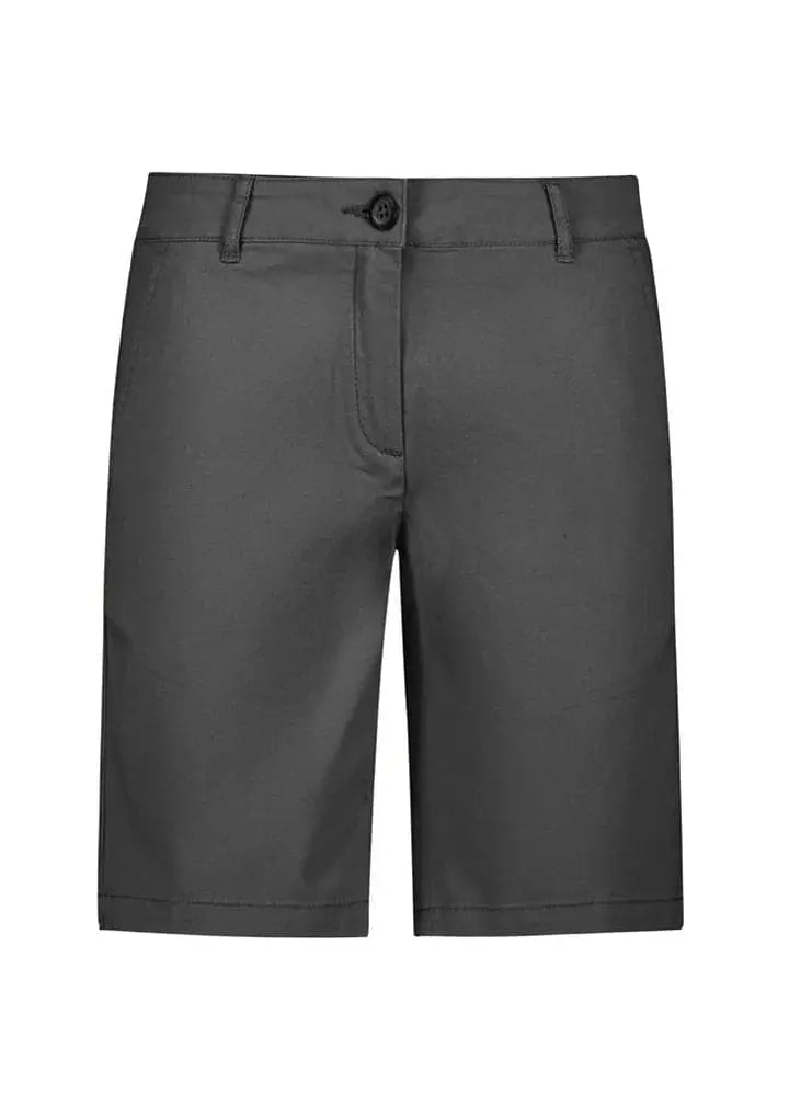 Biz Collection Women’s Lawson Chino Shorts BS021L Charcoal - Simply Scrubs Australia