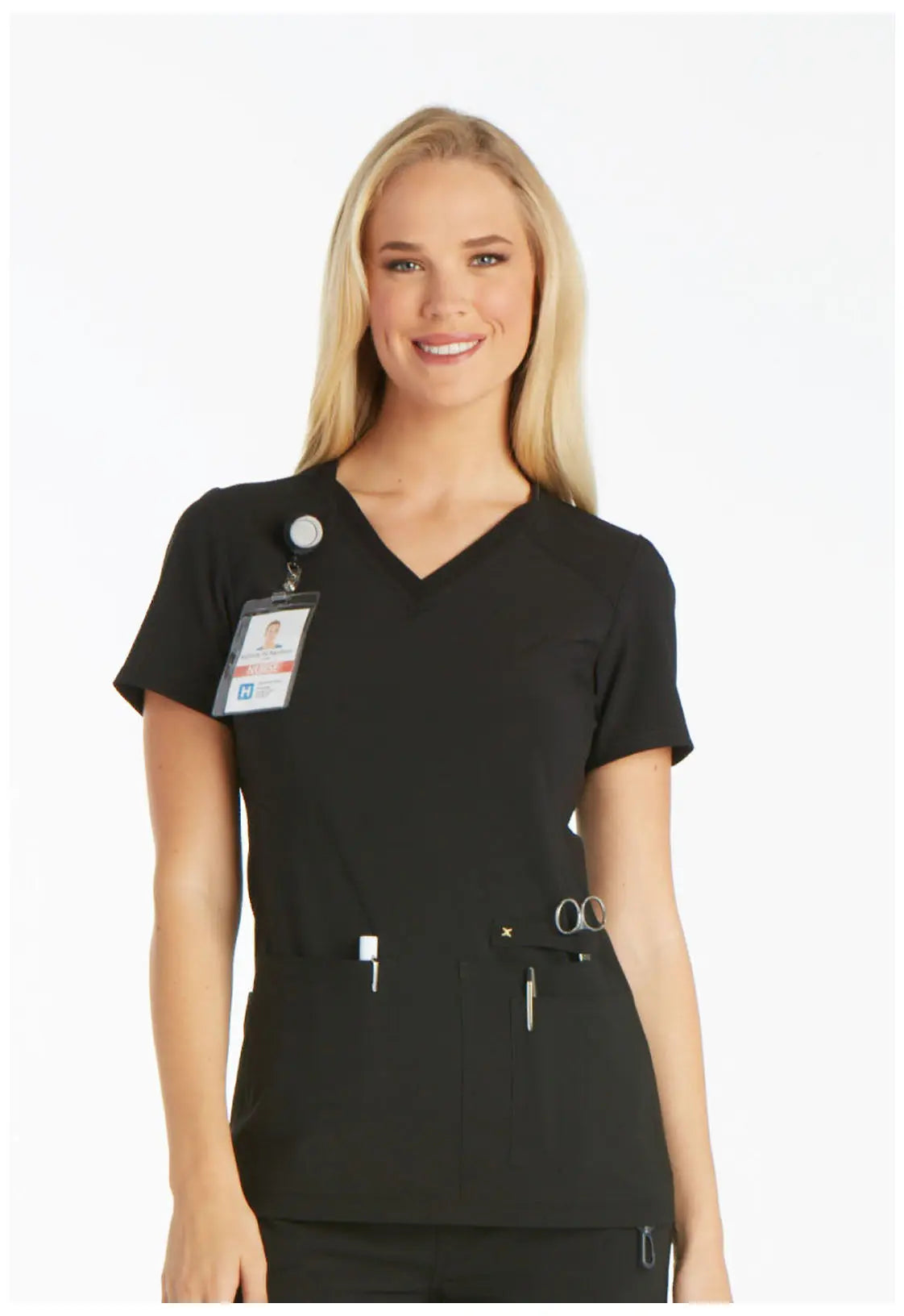 Cherokee IFlex Women's Knit Panel Scrub Top CK605 Simply Scrubs Australia