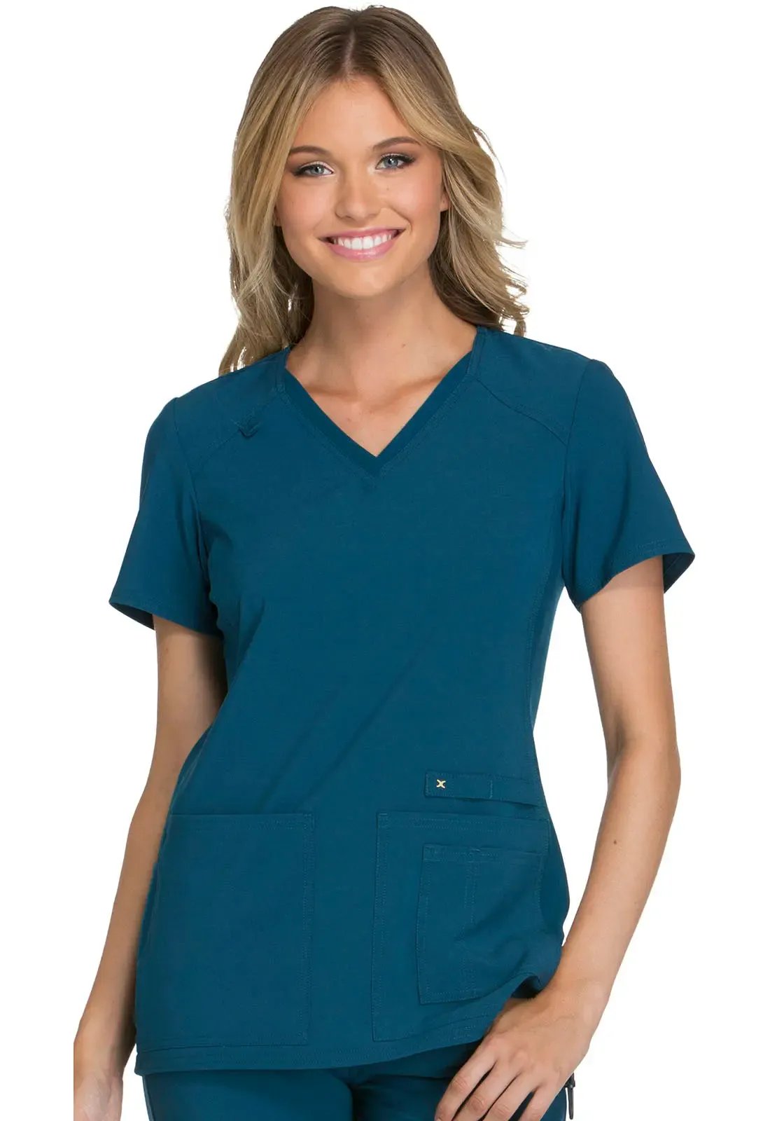 Cherokee IFlex Women's Knit Panel Scrub Top CK605