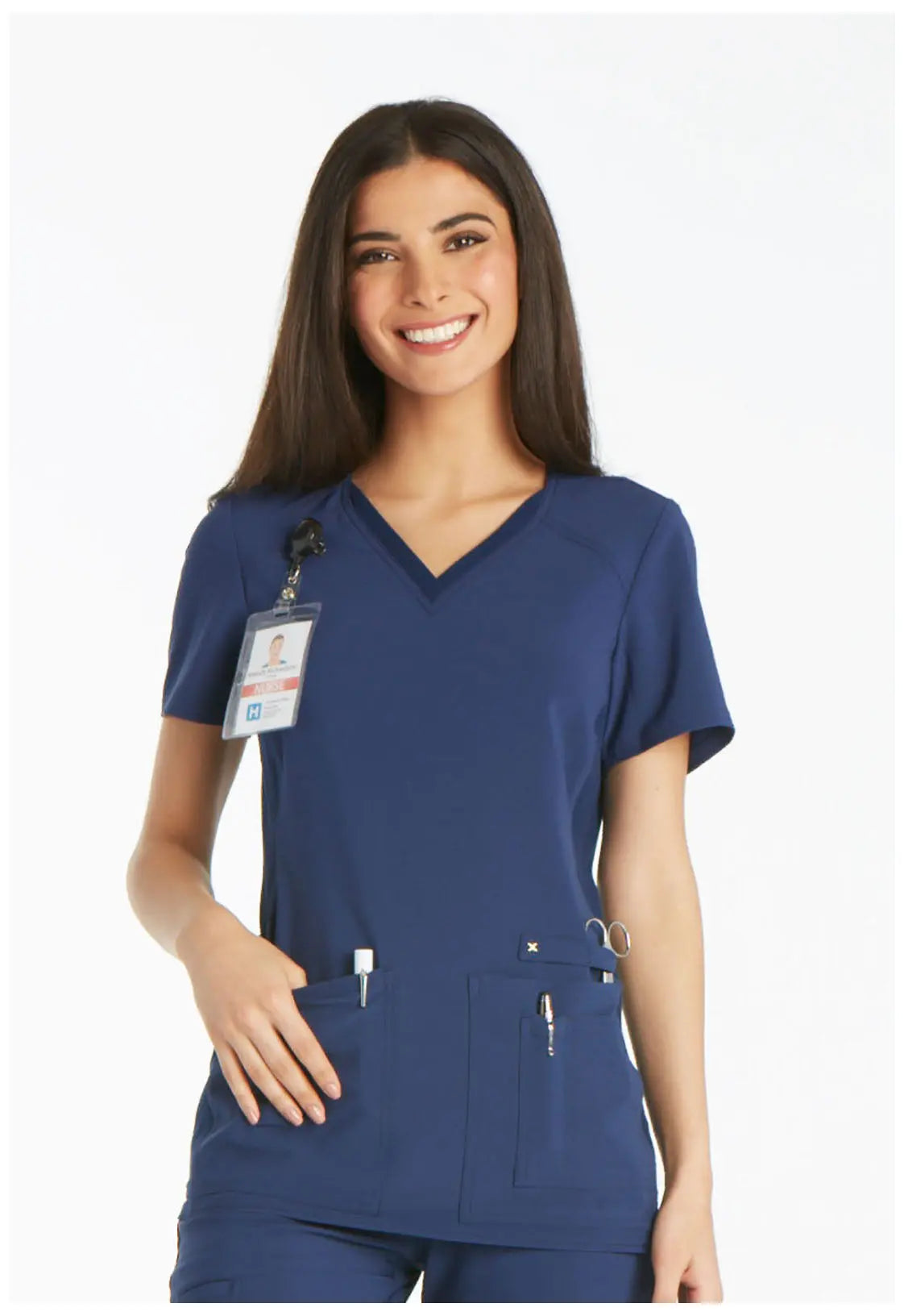 Cherokee IFlex Women's Knit Panel Scrub Top CK605 Simply Scrubs Australia