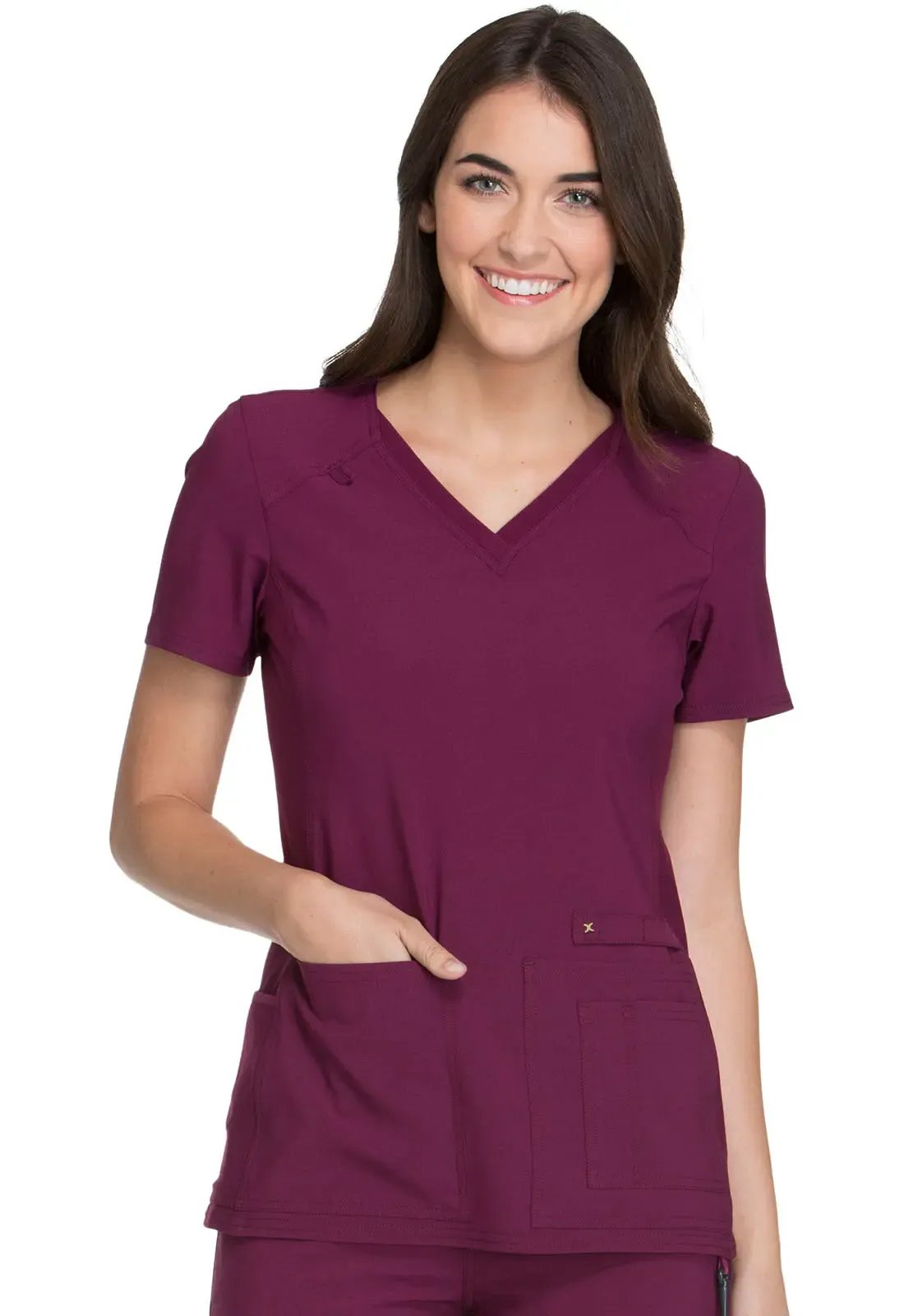 Cherokee IFlex Women's Knit Panel Scrub Top CK605