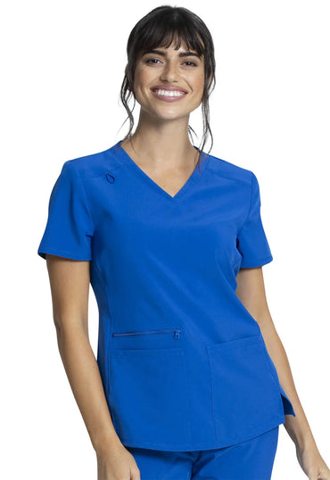 Cherokee Atmos Women'sKnit Inset Scrub Top CK837A Simply Scrubs Australia