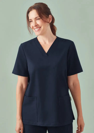 Biz Care Women's Pulse V-neck Scrub Top CU543LS Simply Scrubs Australia