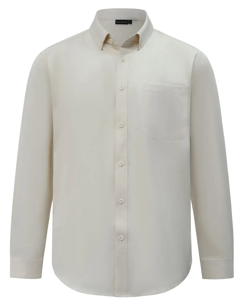 Benchmark Men's Smart Casual Cotton Blend Long Sleeve Shirt M7009L
