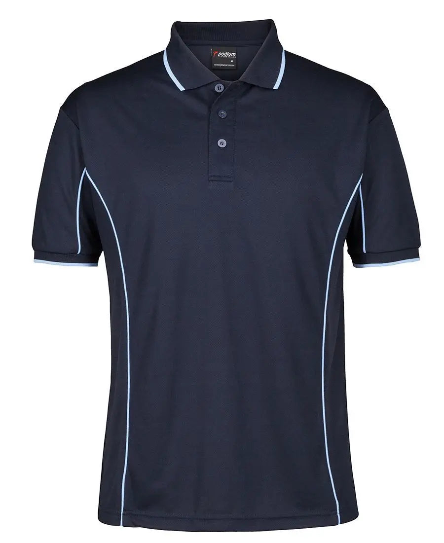 JB'S Short Sleeve Work Piping Polo 7PIP - Simply Scrubs Australia Navy-Lt-Blue-5XL