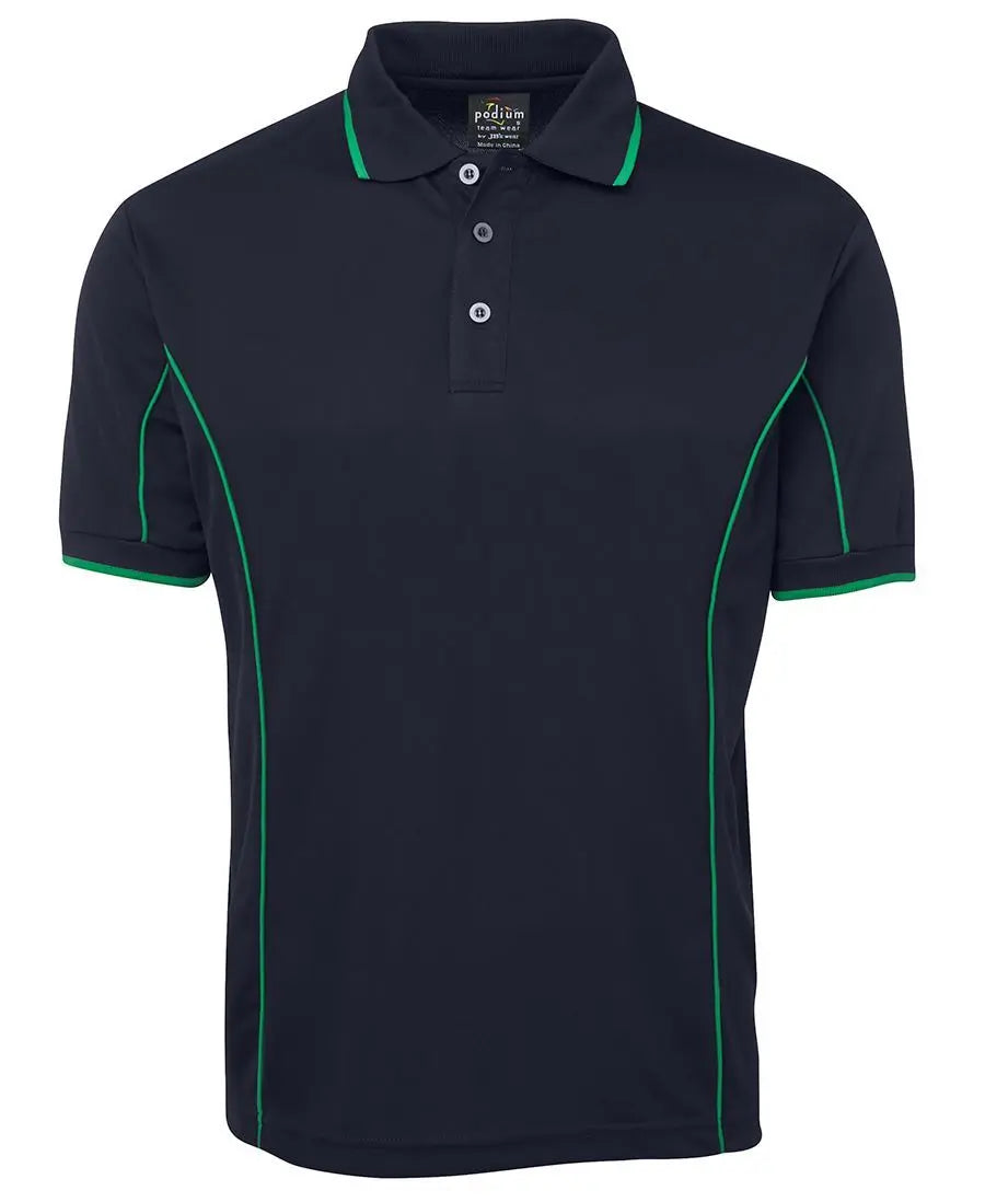 JB'S Short Sleeve Work Piping Polo 7PIP - Simply Scrubs Australia Navy-Green-5XL