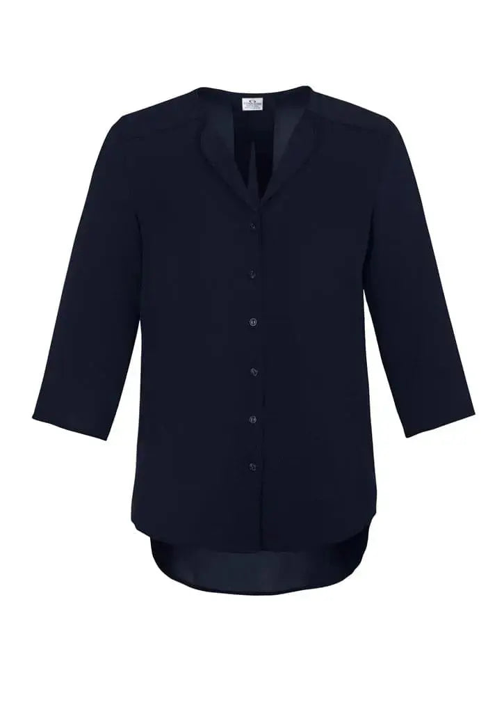 Biz Collection Lily Ladies Longline Blouse S015LT Corporate Wear Biz Care Ink 6