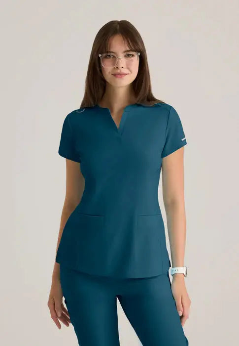 Skechers by Barco Women's Coast V-Neck Scrub Top SKT259 in Bahama