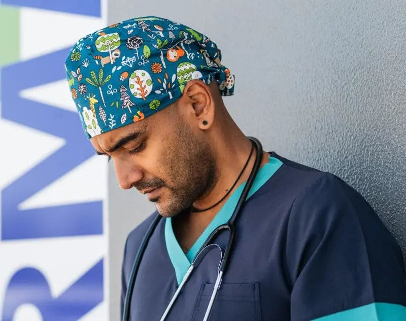 Printed Surgical Scrubs Cap/Surgical Hat SC0705 Simply Scrubs Australia