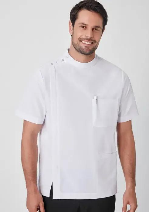 Biz Care Men's Essence Pharmacy Dentist Tunic Jacket CPT451MS in White