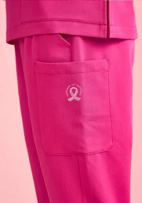 BizCare Women's Pink Jogger Scrub Pant CSP241LL