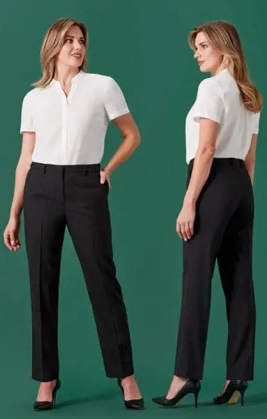Biz Corporate Women's Renew Tapered Adjustable Waist Pants RGP404L Simply Scrubs Australia