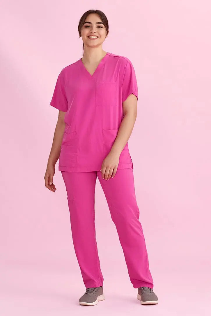 Biz Care Unisex Pink Scrub Pants CSP102UL Simply Scrubs Australia