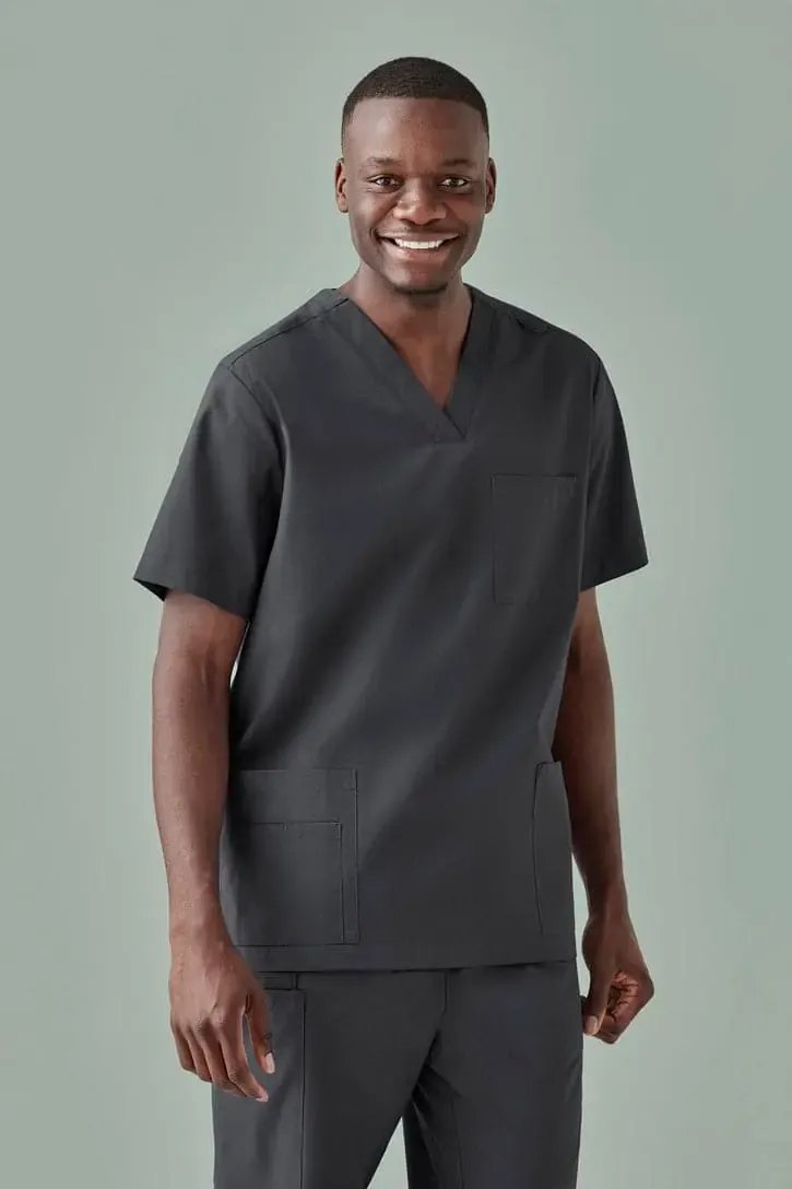 BizCare Men's Tokyo Anti-bacterial V-Neck Scrub Top CST141MS