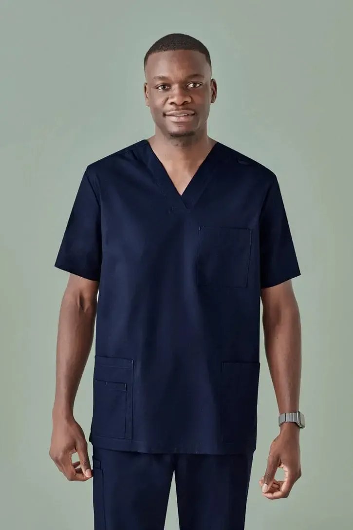 BizCare Men's Tokyo Anti-bacterial V-Neck Scrub Top CST141MS