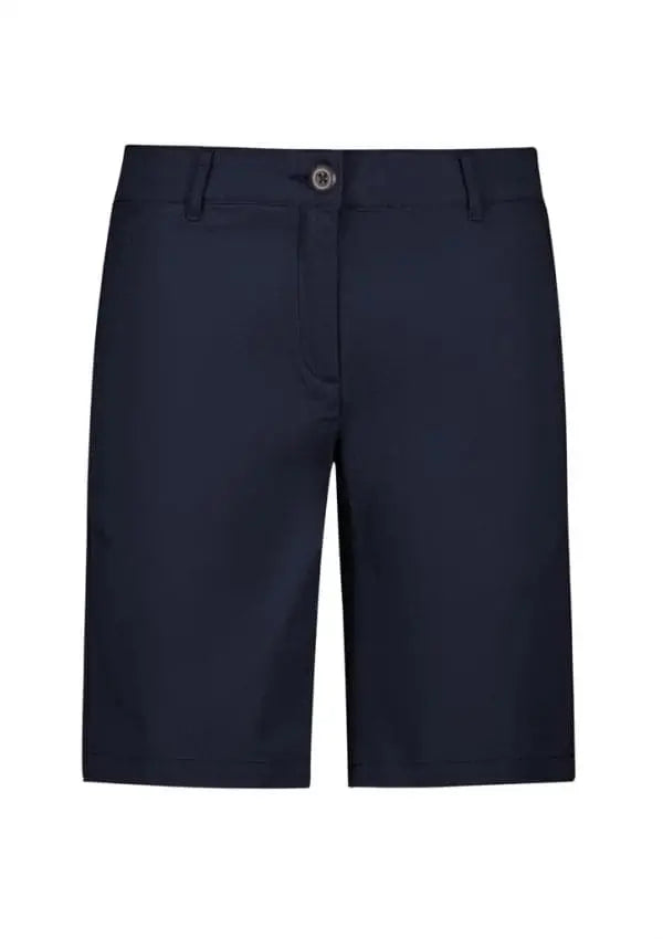 Biz Collection Women’s Lawson Chino Shorts BS021L Navy - Simply Scrubs Australia