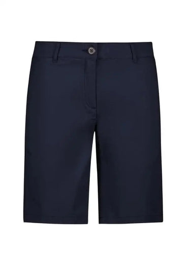 Biz Collection Women’s Lawson Chino Shorts BS021L Navy - Simply Scrubs Australia