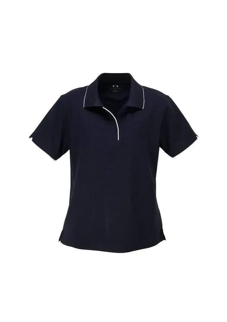 Biz Collection Women’s Elite Polo Shirt P3225 in Navy/White