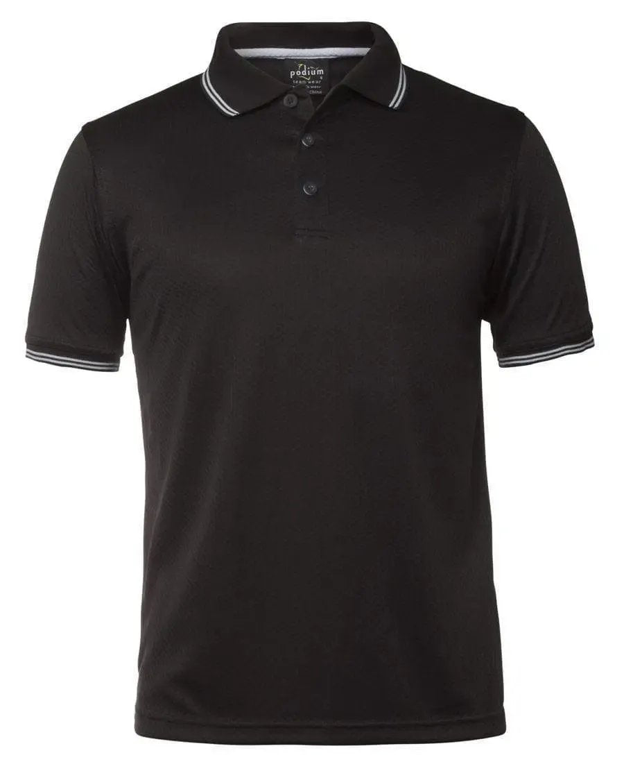 Jb's Jacquard Contrast Polo Shirt 7JCP in Navy/White