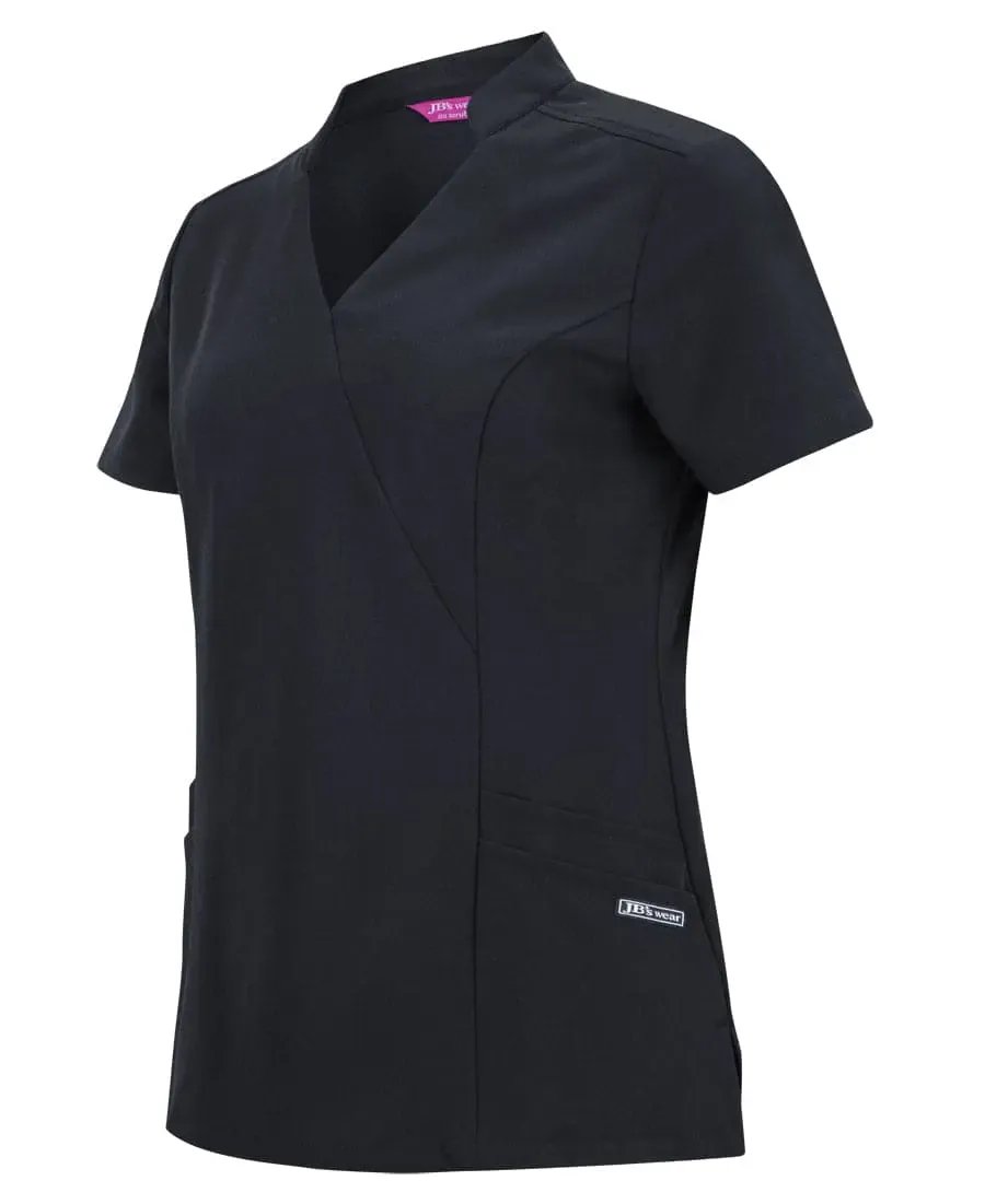 Jb's Women's Mandarin Collar Scrub Top 4SMT1