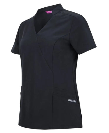 Jb's Women's Mandarin Collar Scrub Top 4SMT1