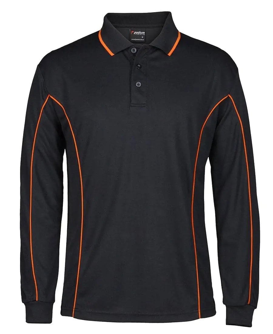 JB'S Long Sleeve Piping Polo 7PIPL - Simply Scrubs Australia