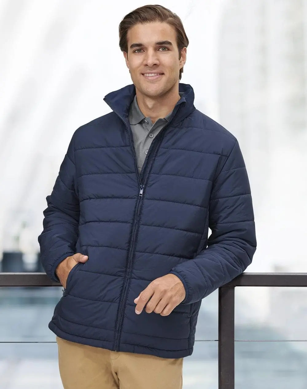 Winning Spirit Men's Sustainable Insulated Puffer Jacke JK59 - Simply Scrubs Australia