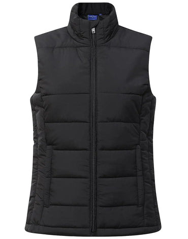 Sustainable Insulated Women's Puffer Vest JK62 Black - Simply Scrubs Australia