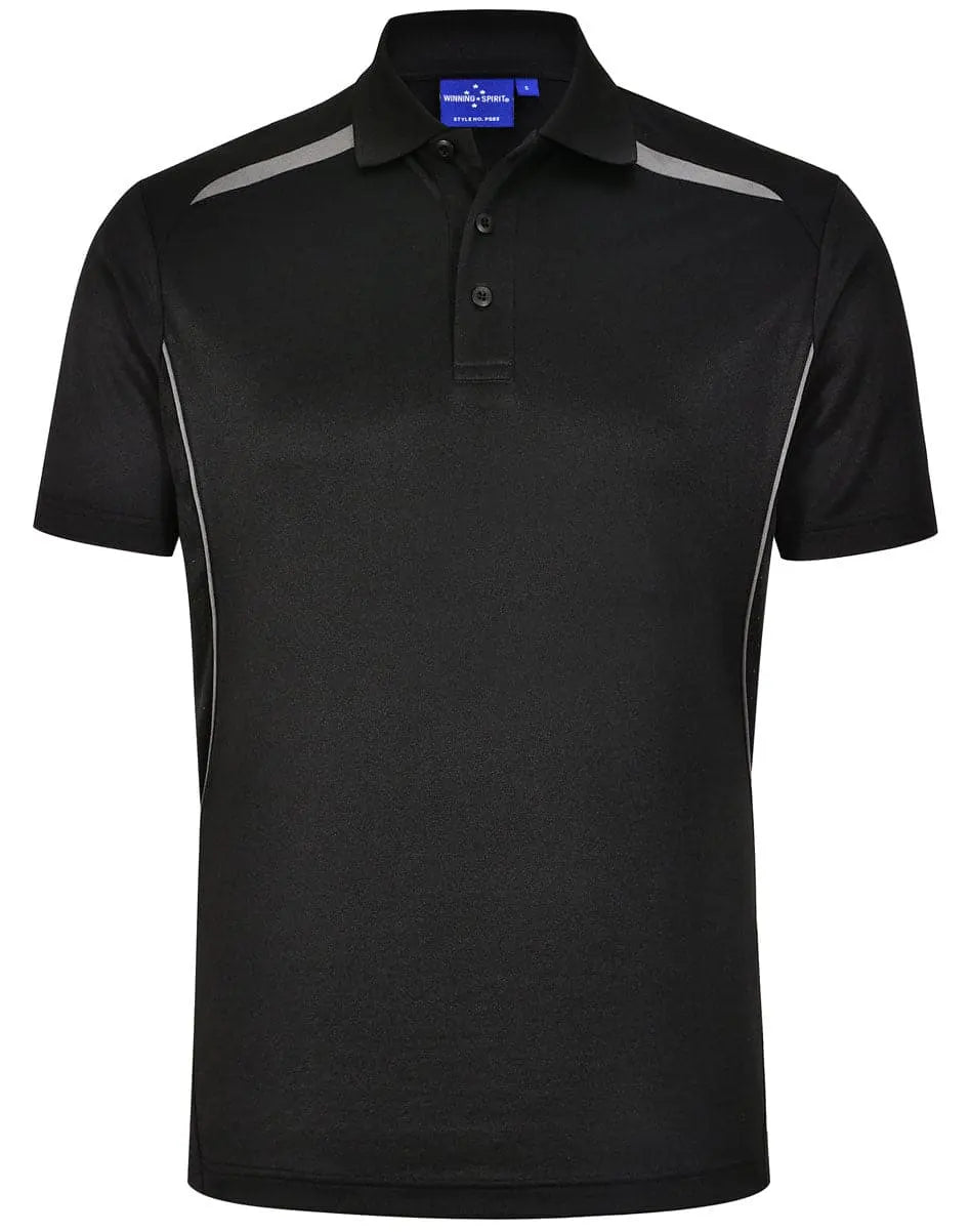 Winning Spirit Men's Sustainable Poly-Cotton Contrast Polo PS93 - Simply Scrubs Australia