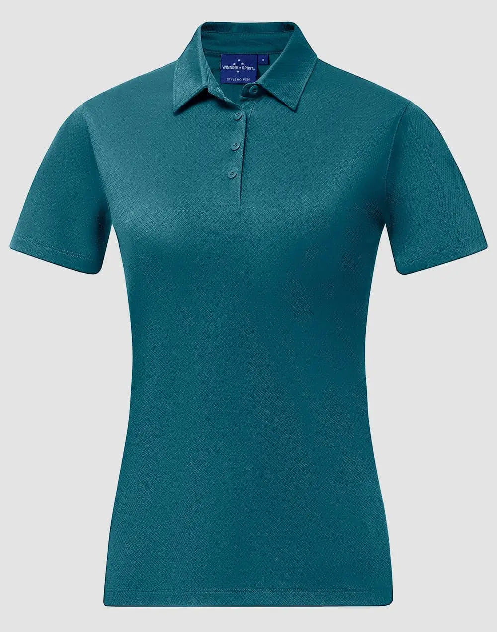 Women's Sustainable Jacquard Knit Polo Shirt PS96 Green- Simply Scrubs Australia