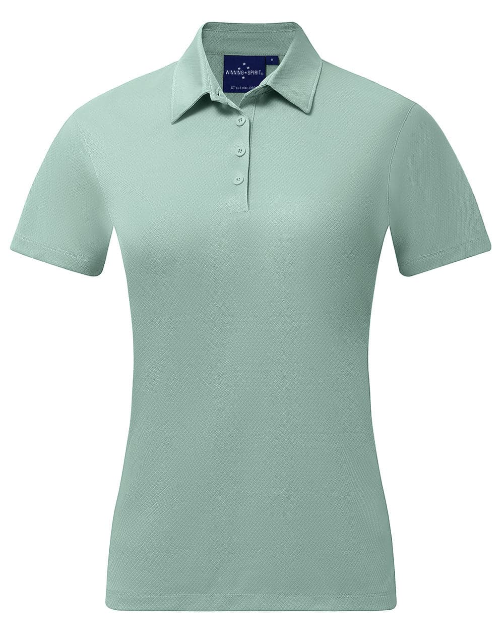 Women's Sustainable Jacquard Knit Polo Shirt PS96 Mint - Simply Scrubs Australia