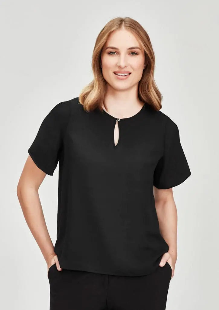 Biz Collection Vienna Womens Short Sleeve Blouse RB261LS - Simply Scrubs Australia