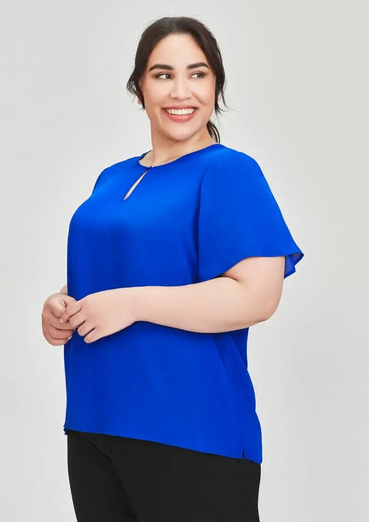 Biz Collection Vienna Womens Short Sleeve Blouse RB261LS - Simply Scrubs Australia