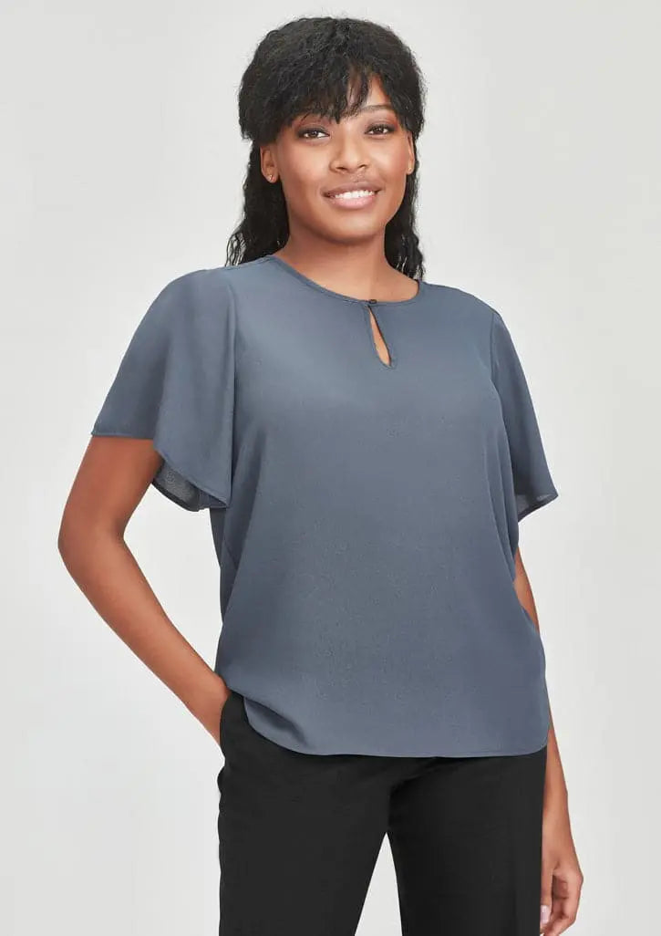 Biz Collection Vienna Womens Short Sleeve Blouse RB261LS - Simply Scrubs Australia