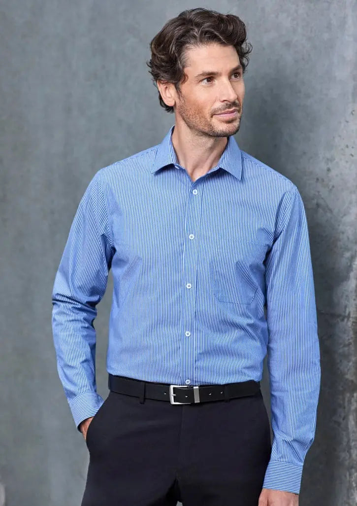 Biz Collection Men's Conran Tailored Shirt S337ML Simply Scrubs Australia