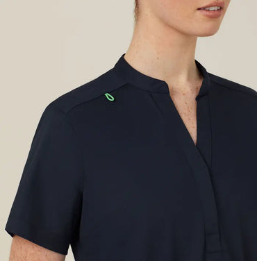 Next-gen Antibacterial Active Blackburn Mandarin Collar Scrub Top CATUMM - Simply Scrubs Australia