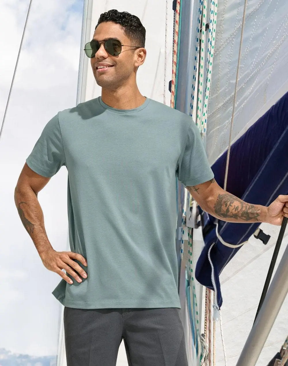 Premium Cotton Face Men's Tee TS43 Simply Scrubs Australia