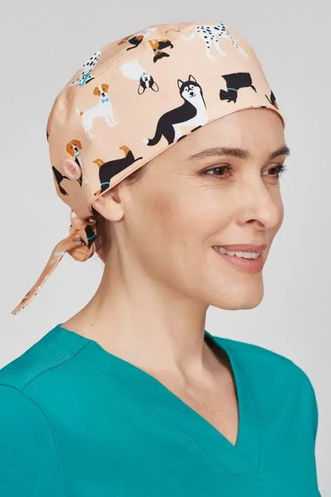 BizCare Printed Scrub Cap CSC245U