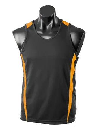 Aussie Pacific Casual Wear Black/Gold / 6 AUSSIE PACIFIC Eureka kids singlet - 3104